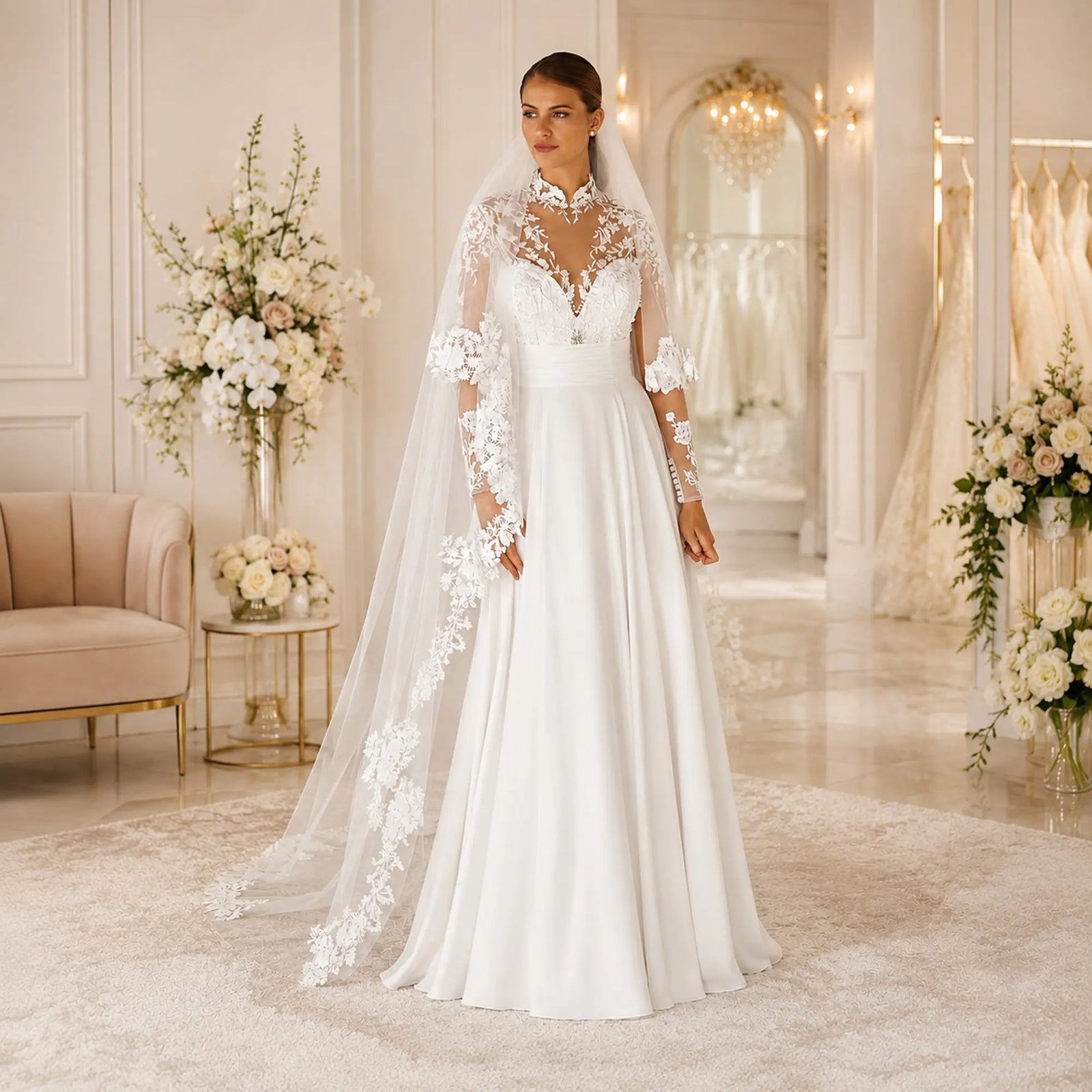 Abriana wedding dress hero front view | ForeverSolesBride