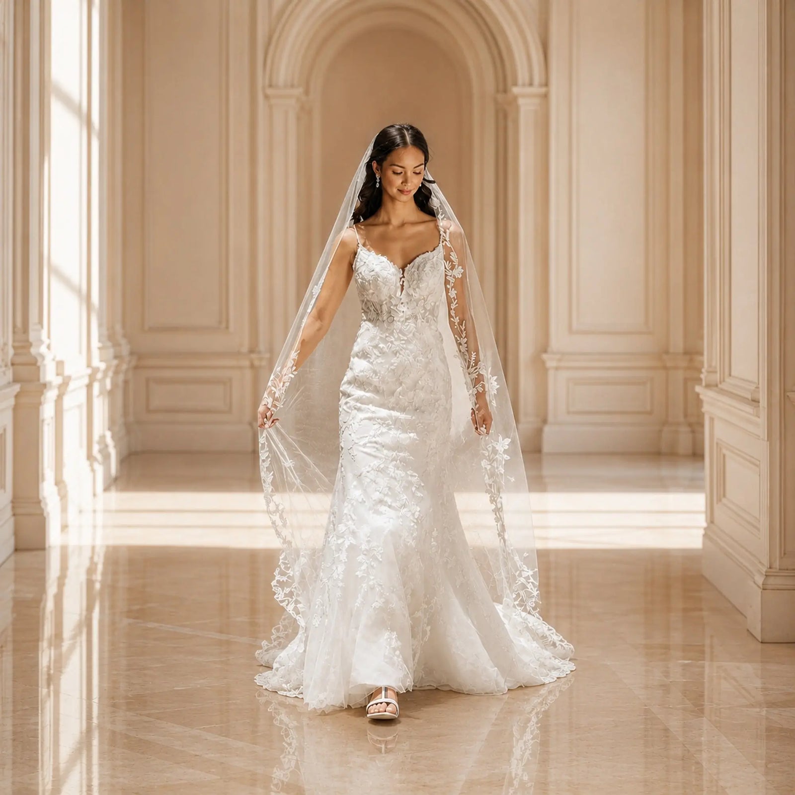 Addison wedding dress hero front view | ForeverSolesBride
