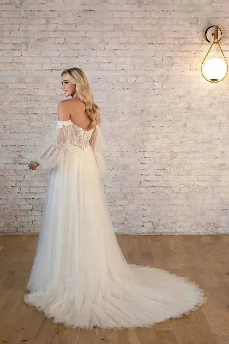Adelina wedding dress back view | ForeverSolesBride