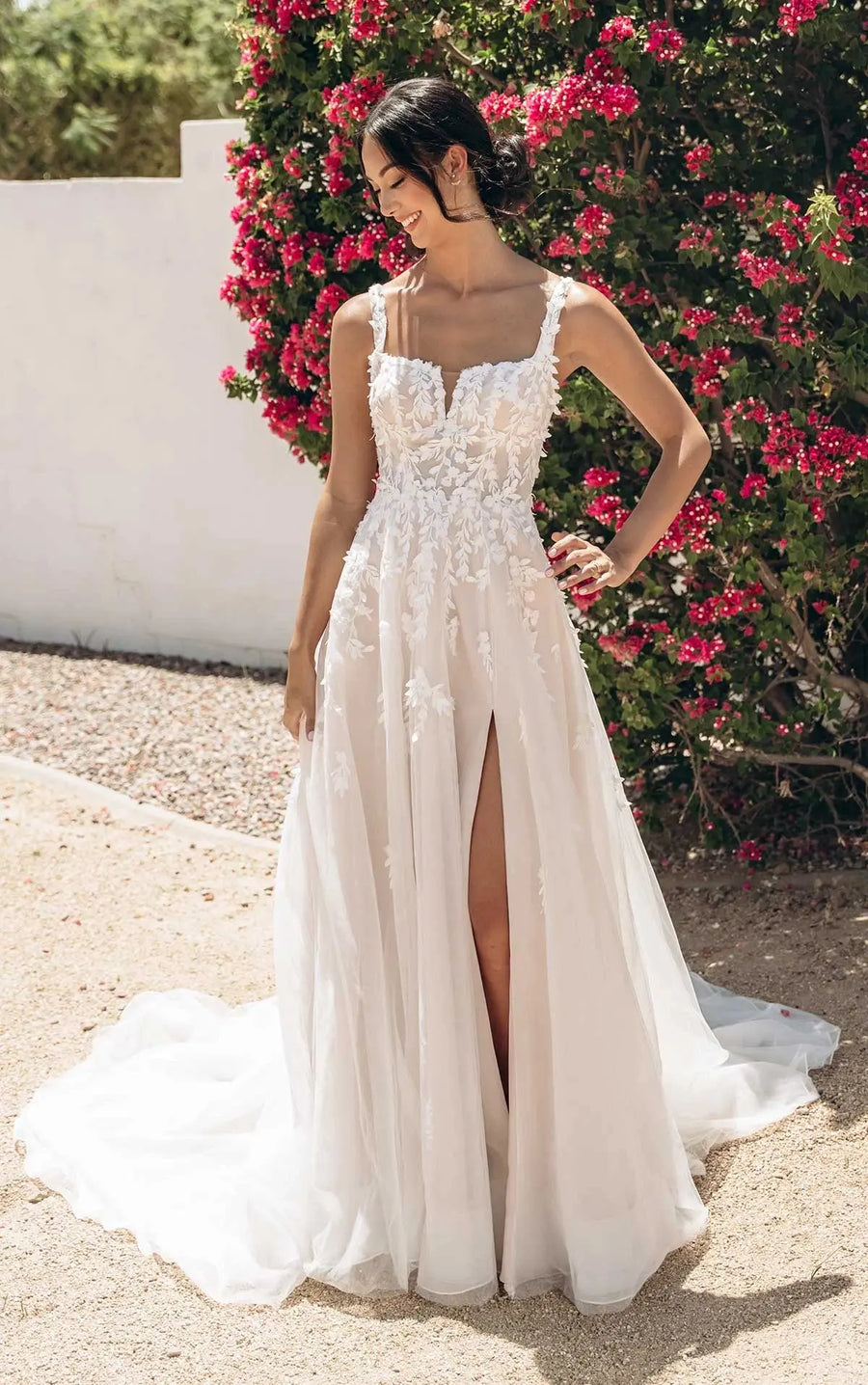 Adeline wedding dress hero front view | ForeverSolesBride