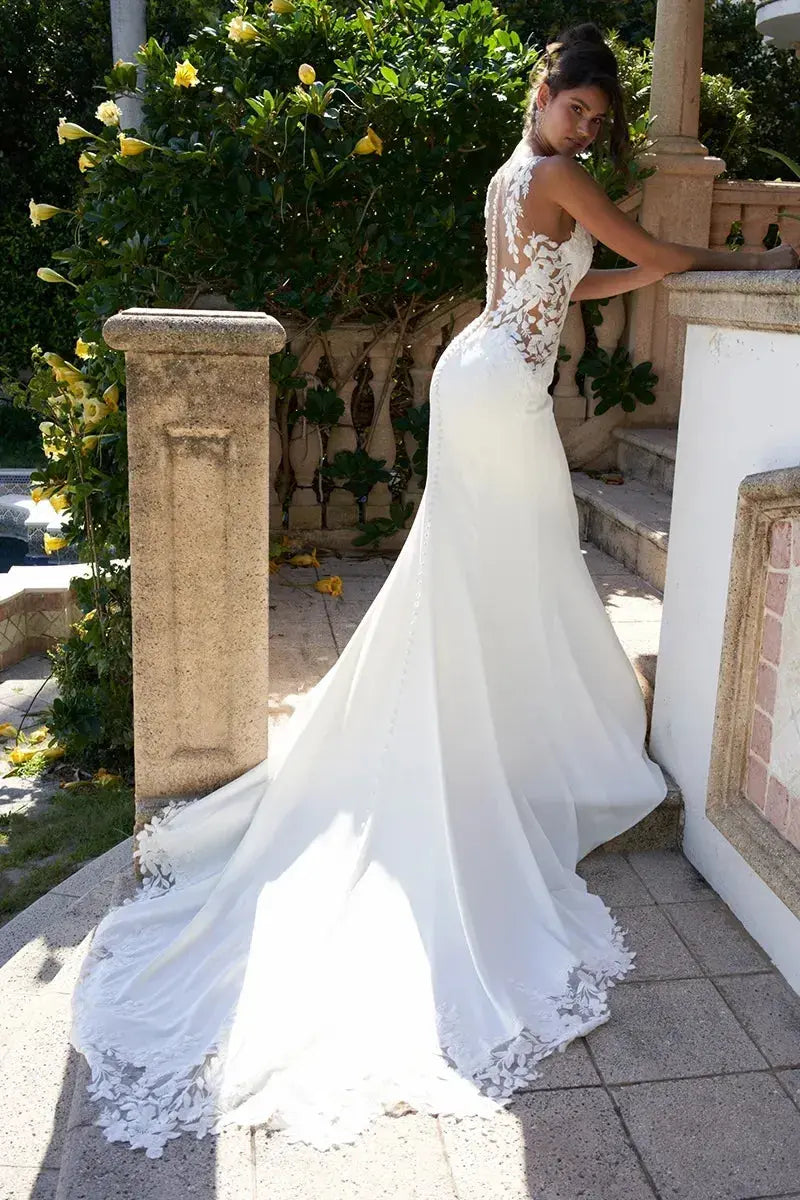 Adriana wedding dress back view | ForeverSolesBride