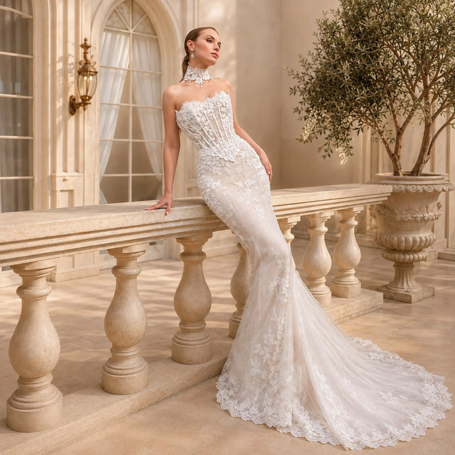 Agnesca wedding dress hero front view | ForeverSolesBride