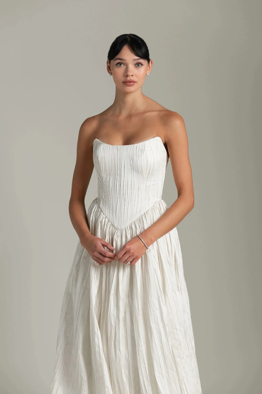 Aisling wedding dress hero front view | ForeverSolesBride