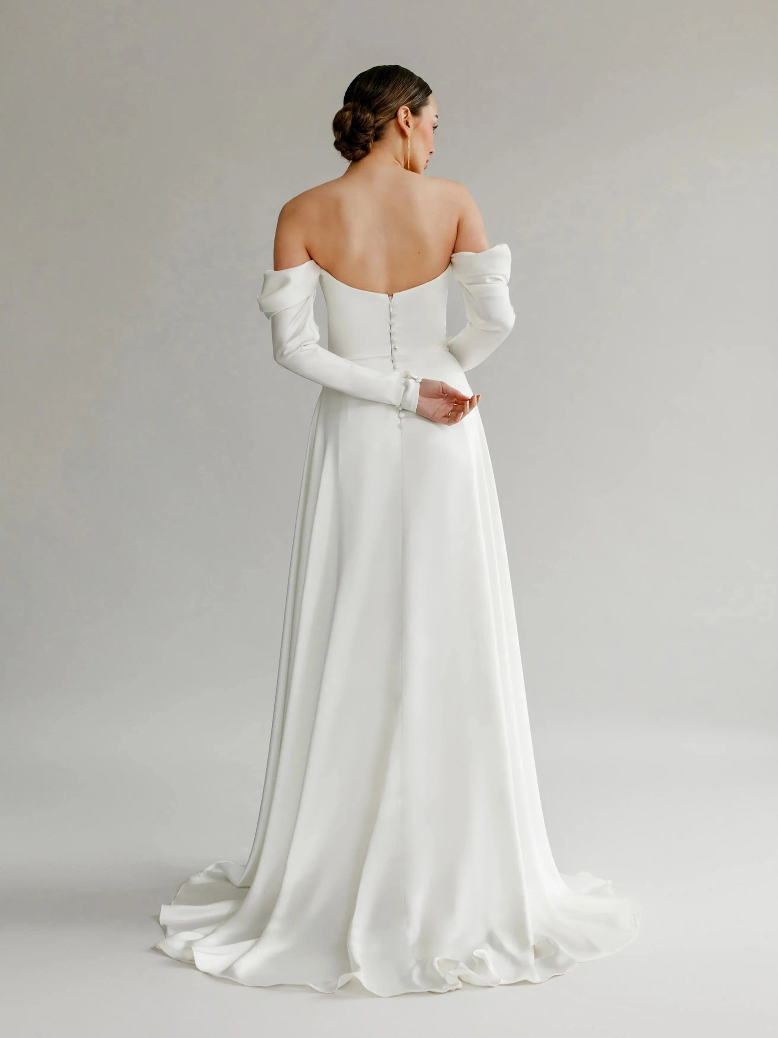 Alexis Satin wedding dress product view 2 | ForeverSolesBride
