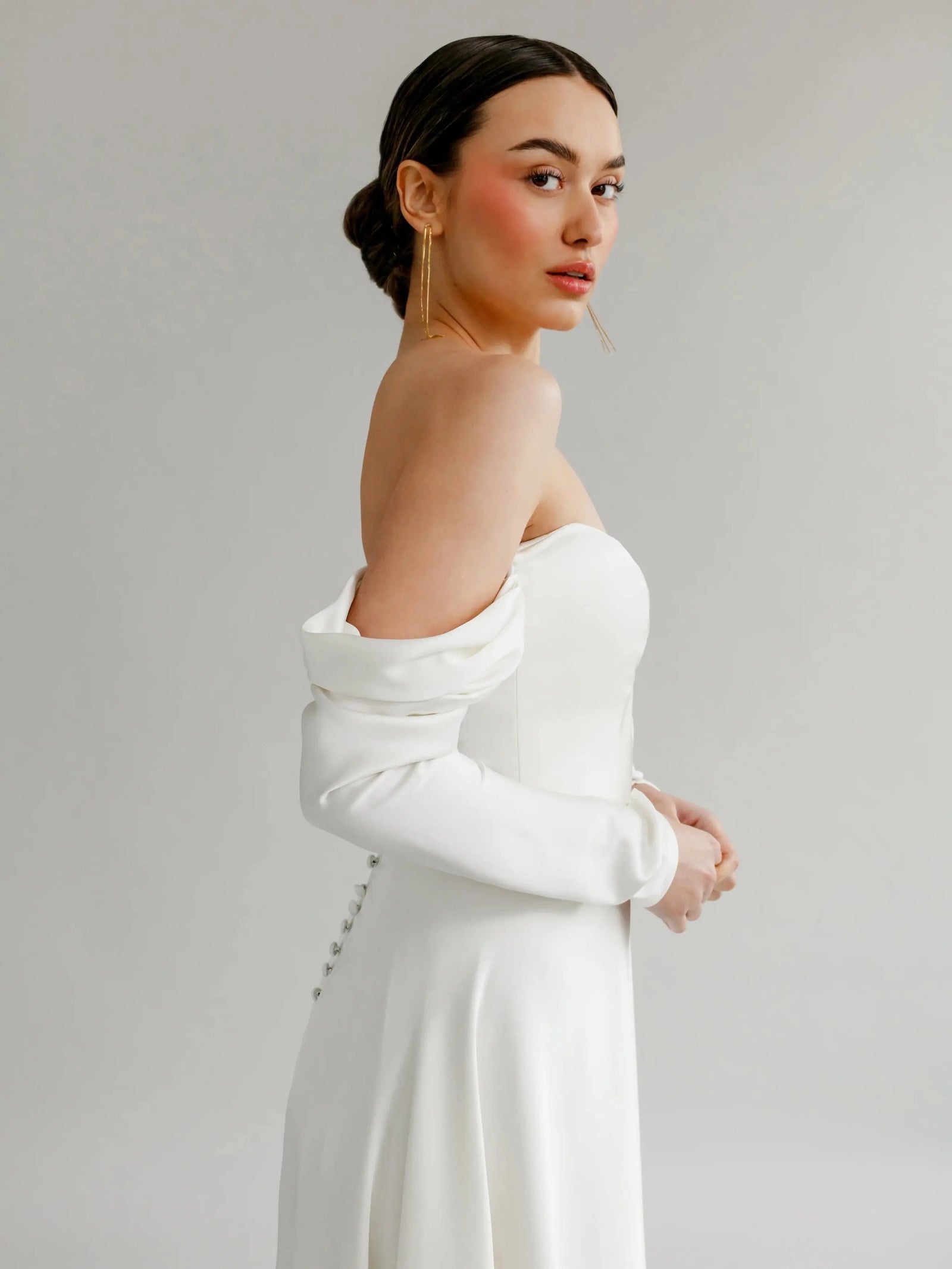 Alexis Satin wedding dress product view 3 | ForeverSolesBride