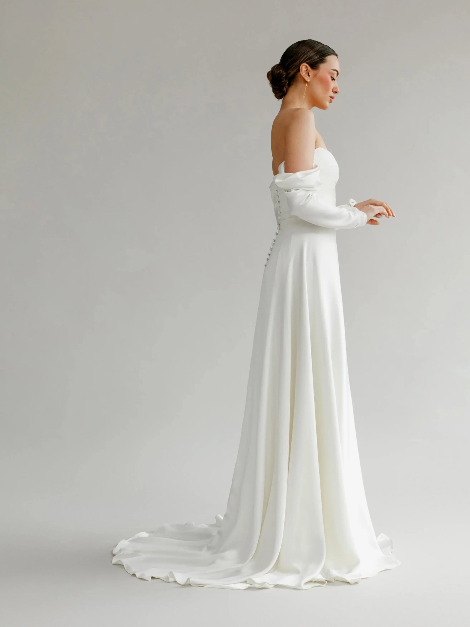 Alexis Satin wedding dress product view 8 | ForeverSolesBride