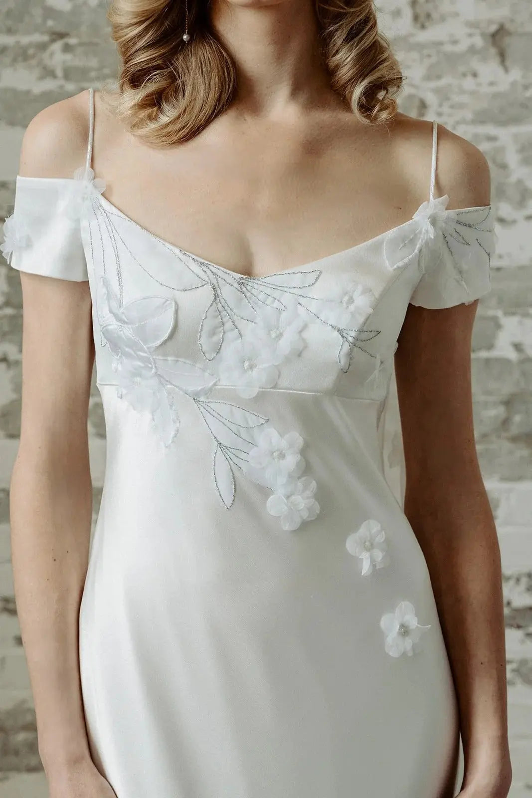 Amalia Sy8345 Satin wedding dress product view 3 | ForeverSolesBride