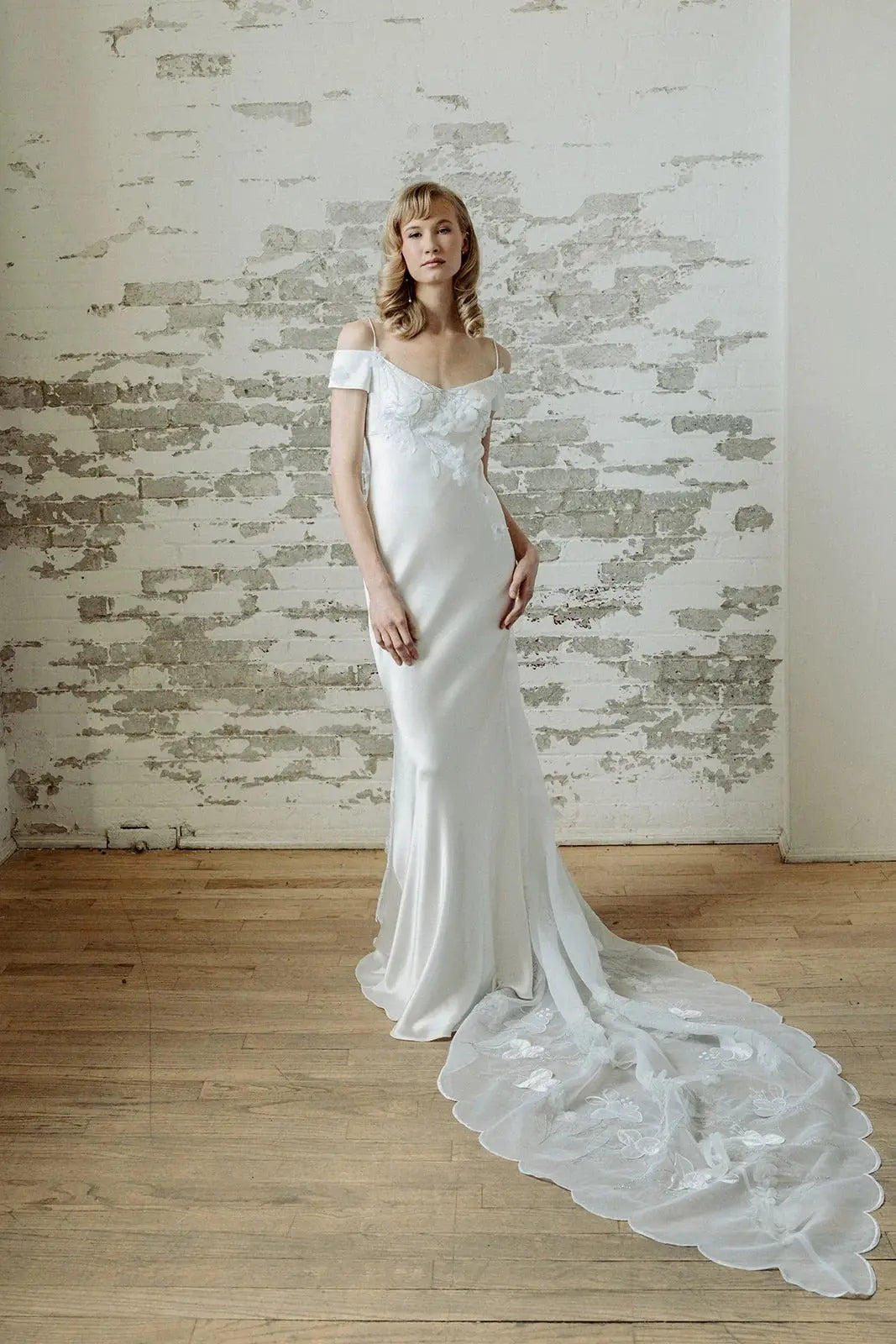 Amalia Sy8345 Satin wedding dress product view 6 | ForeverSolesBride