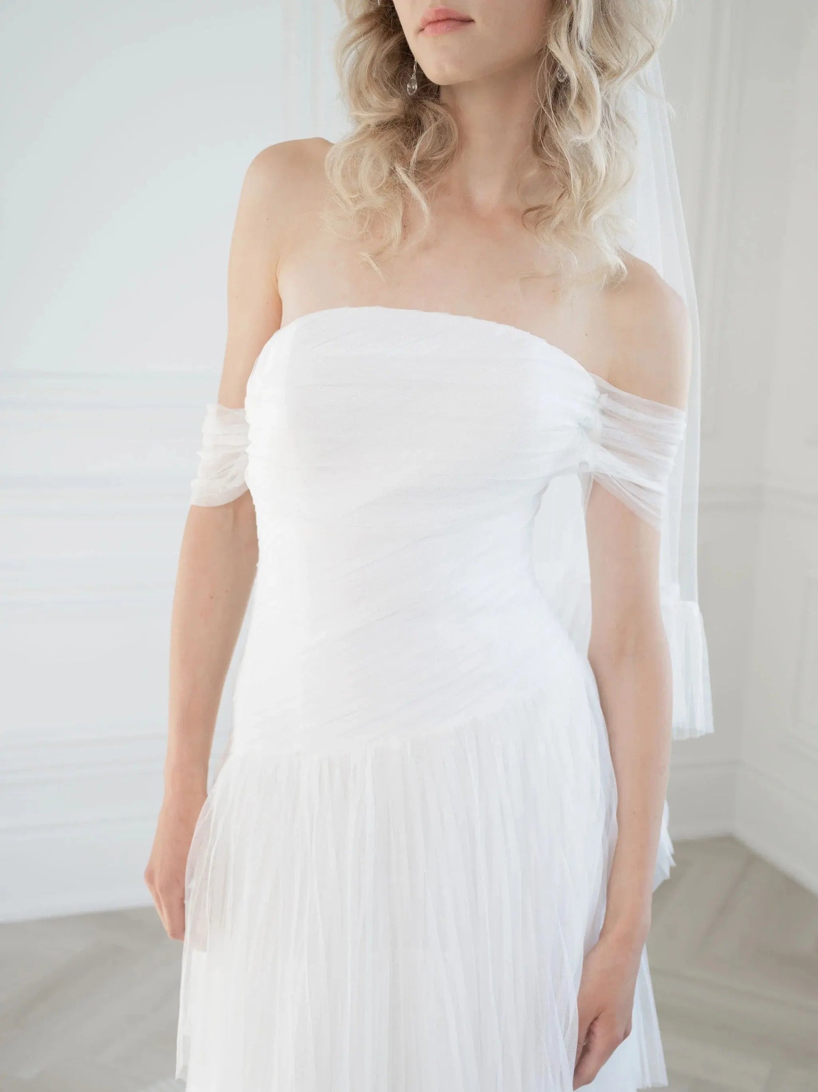 Amelia Tulle wedding dress hero front view | ForeverSolesBride