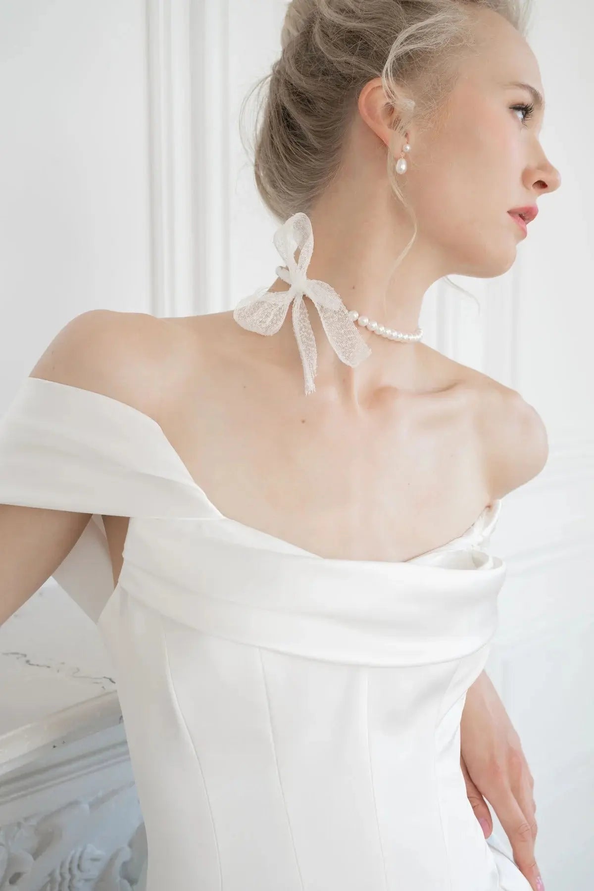Amina Satin wedding dress product view 2 | ForeverSolesBride