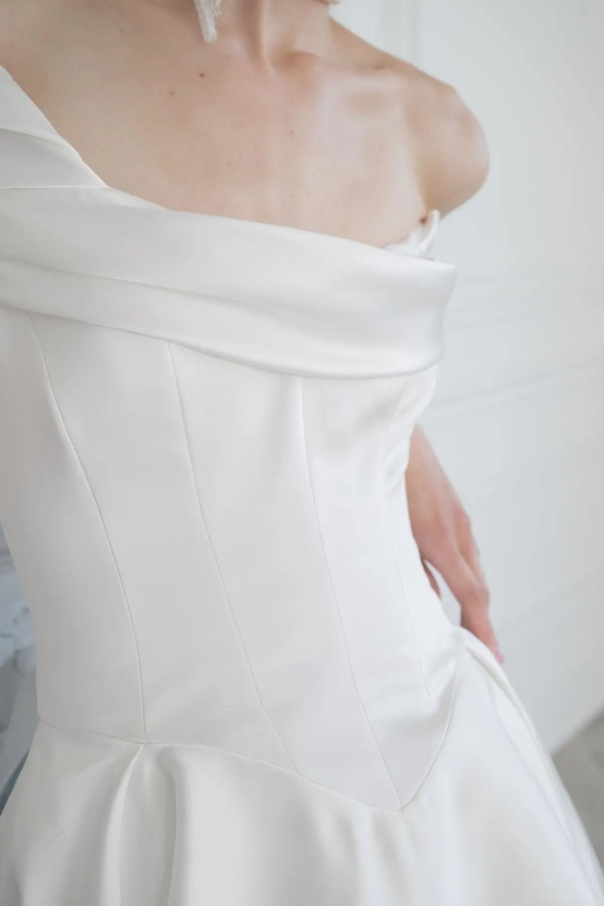 Amina Satin wedding dress product view 3 | ForeverSolesBride