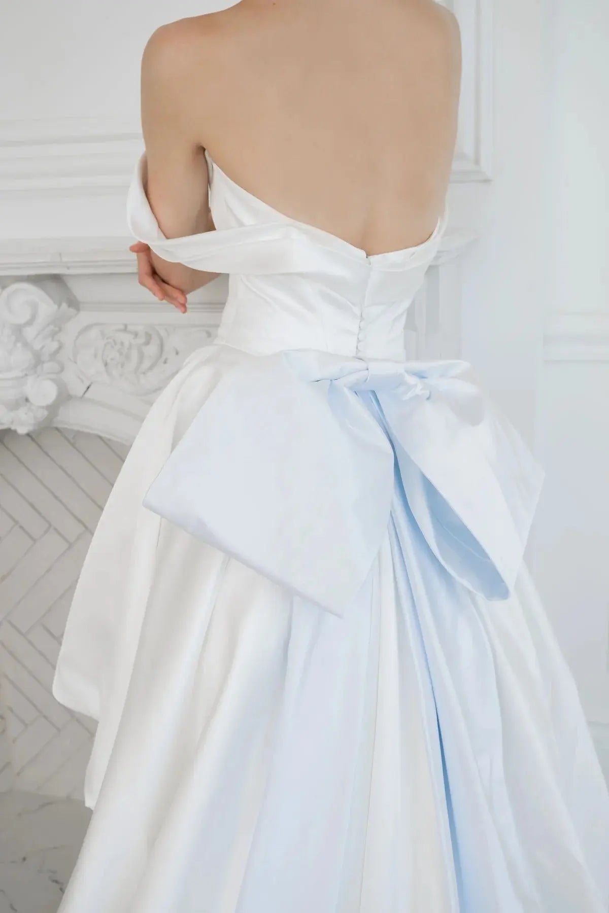 Amina Satin wedding dress product view 4 | ForeverSolesBride
