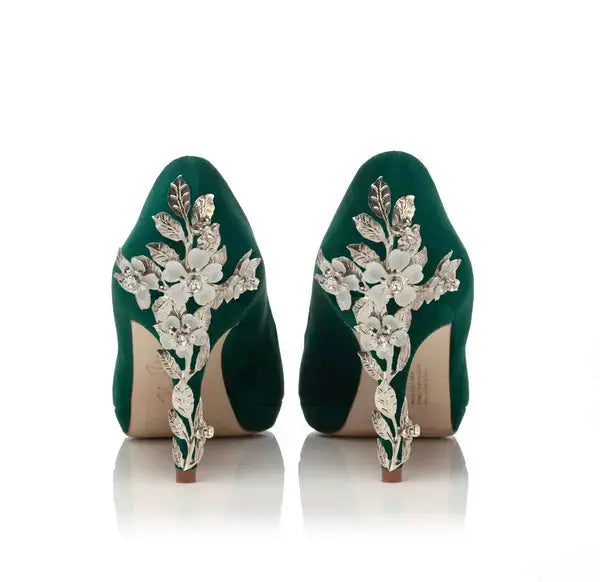 Green Sandals wedding shoes product view 10 | ForeverSolesBride