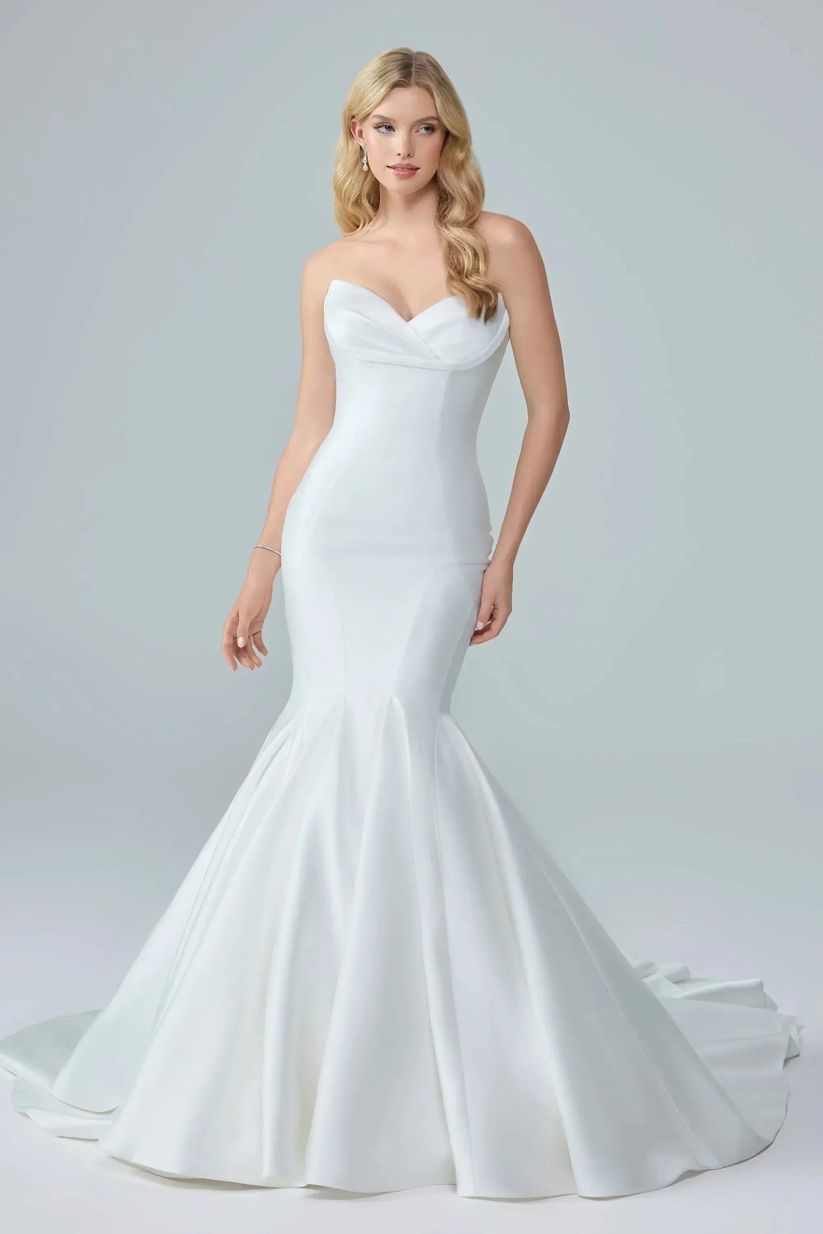 Ansel Mikado Mermaid wedding dress product view 2 | ForeverSolesBride