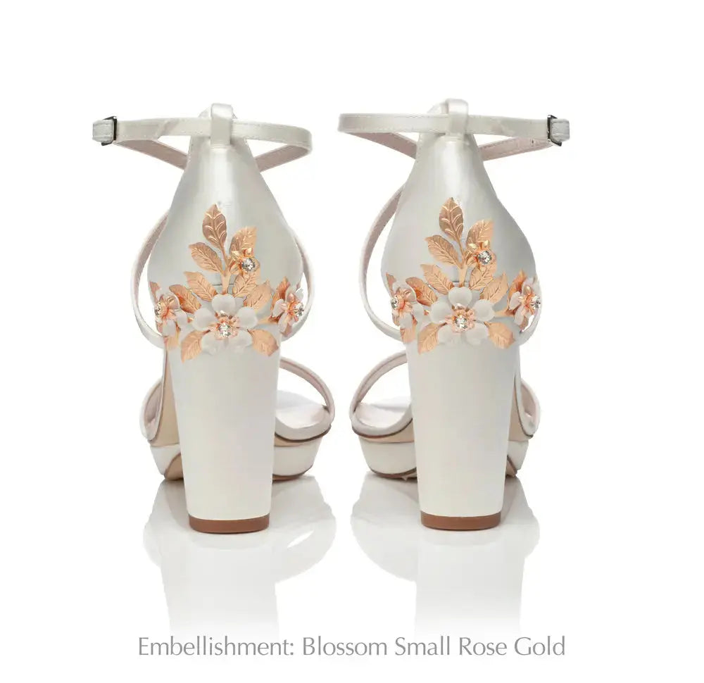 ForeverSoles Arabella Block Ivory for women, elegant wedding and party shoes