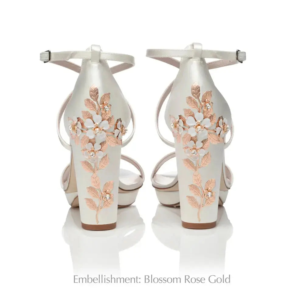 ForeverSoles Arabella Block Ivory for women, elegant wedding and party shoes