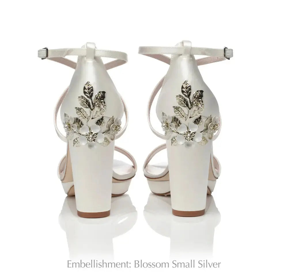 ForeverSoles Arabella Block Ivory for women, elegant wedding and party shoes