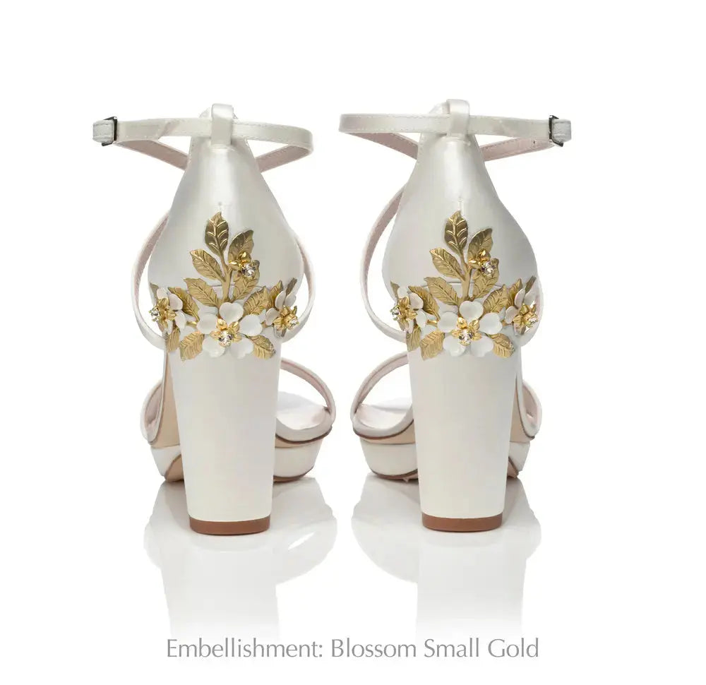 ForeverSoles Arabella Block Ivory for women, elegant wedding and party shoes