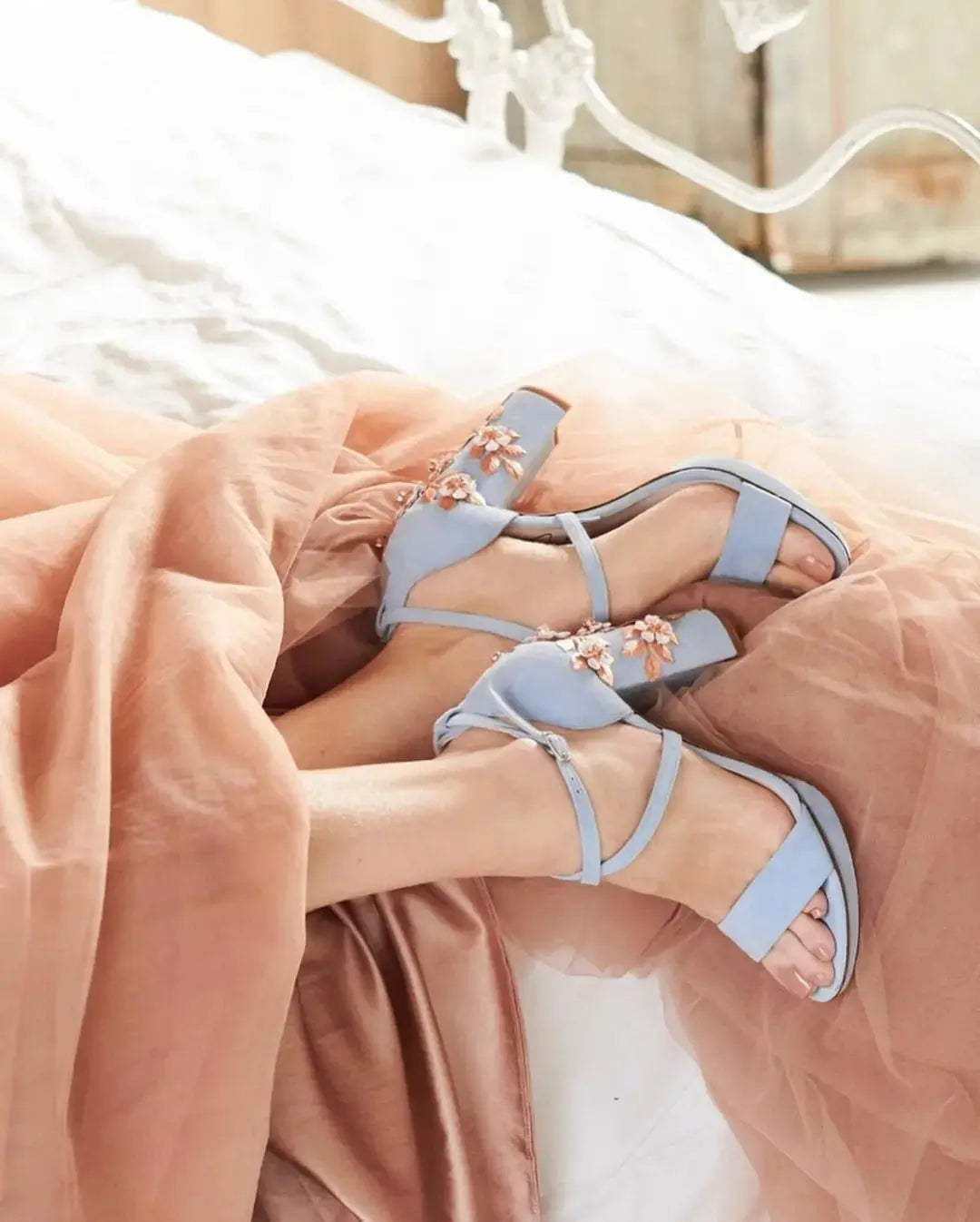 Gold bridal wedding shoes product view 6 | ForeverSolesBride