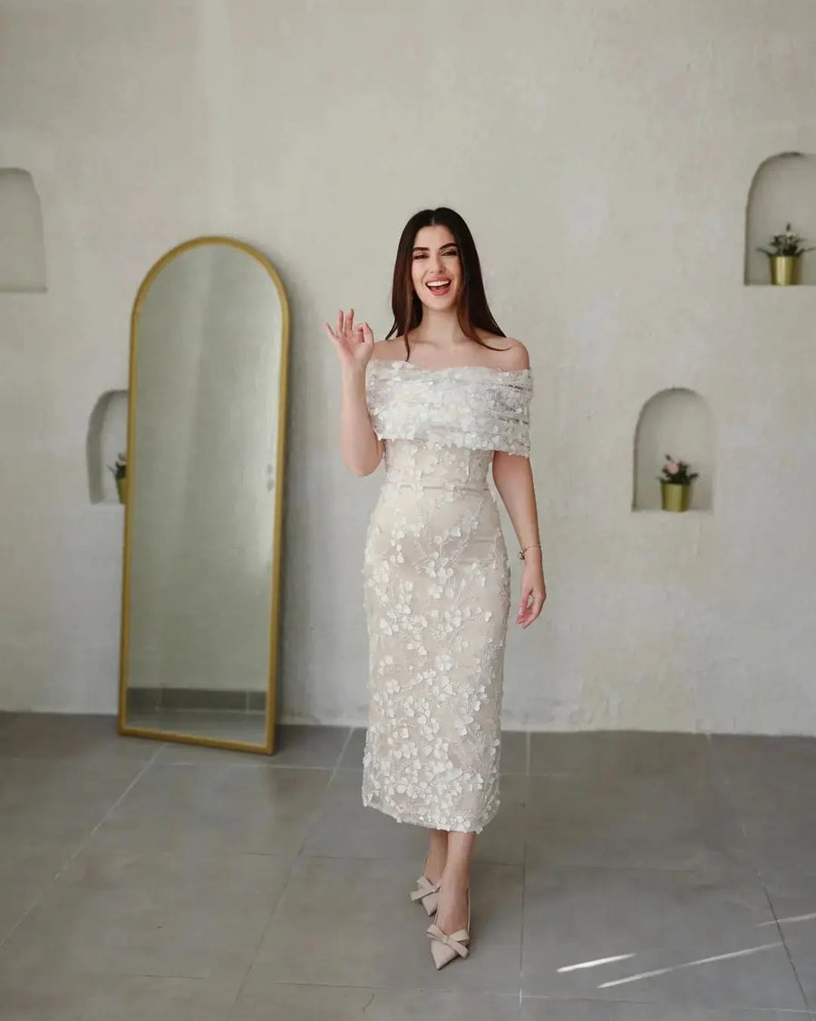 Aria Satin maxi dress hero front view | ForeverSolesBride