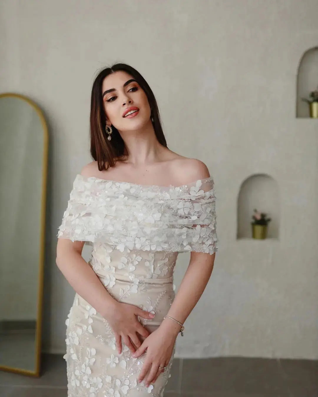 Aria Satin maxi dress product view 2 | ForeverSolesBride