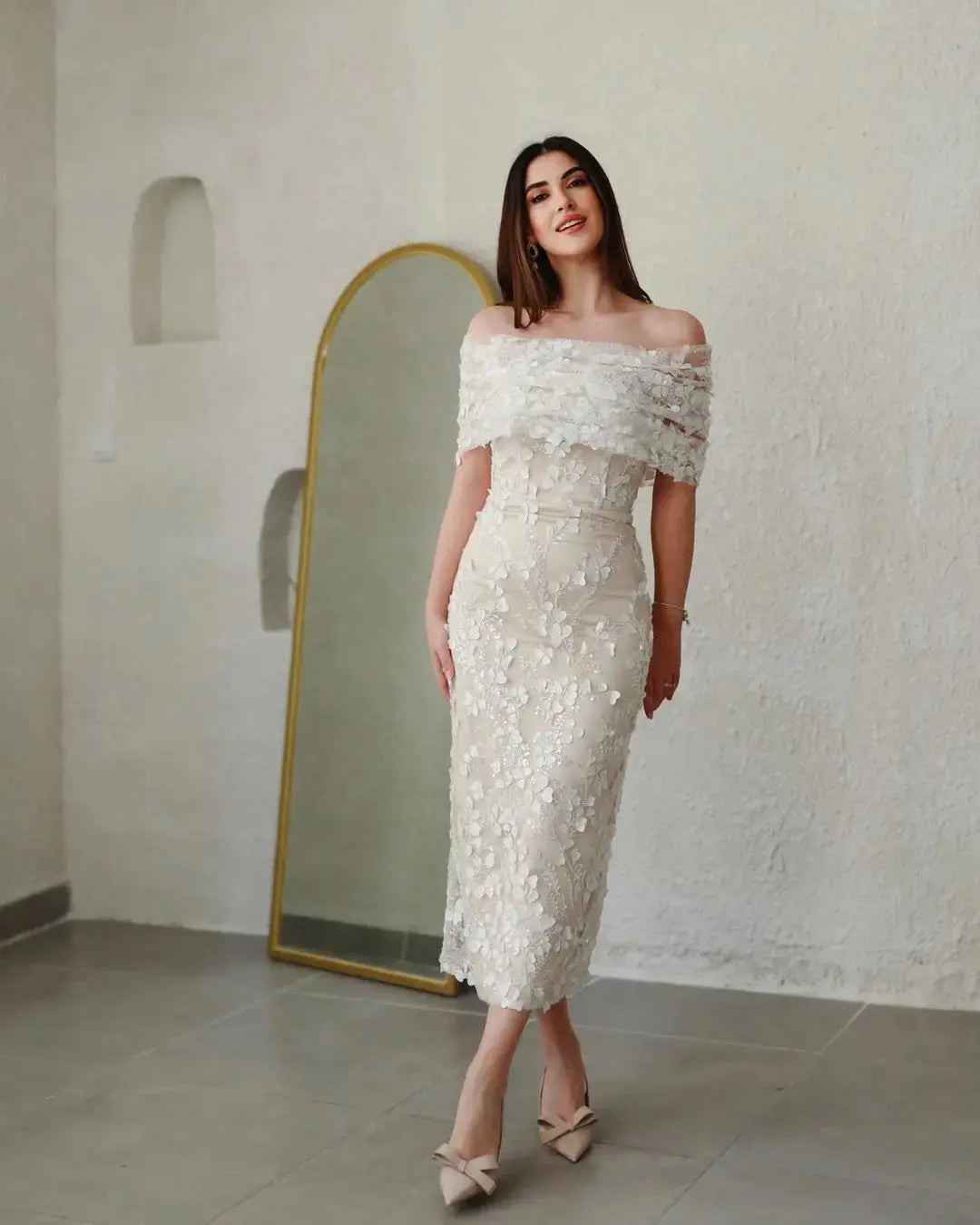 Aria Satin maxi dress product view 3 | ForeverSolesBride