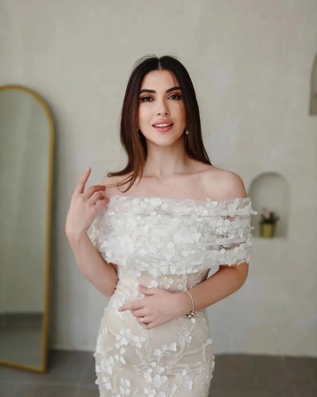 Aria Satin maxi dress product view 7 | ForeverSolesBride
