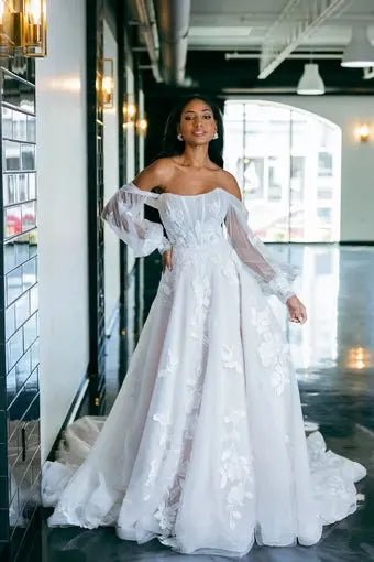 Aurelia wedding dress hero front view | ForeverSolesBride