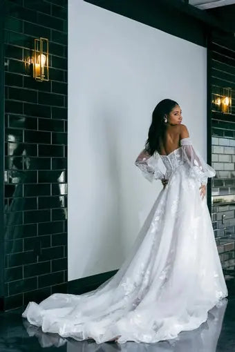 Aurelia wedding dress back view | ForeverSolesBride