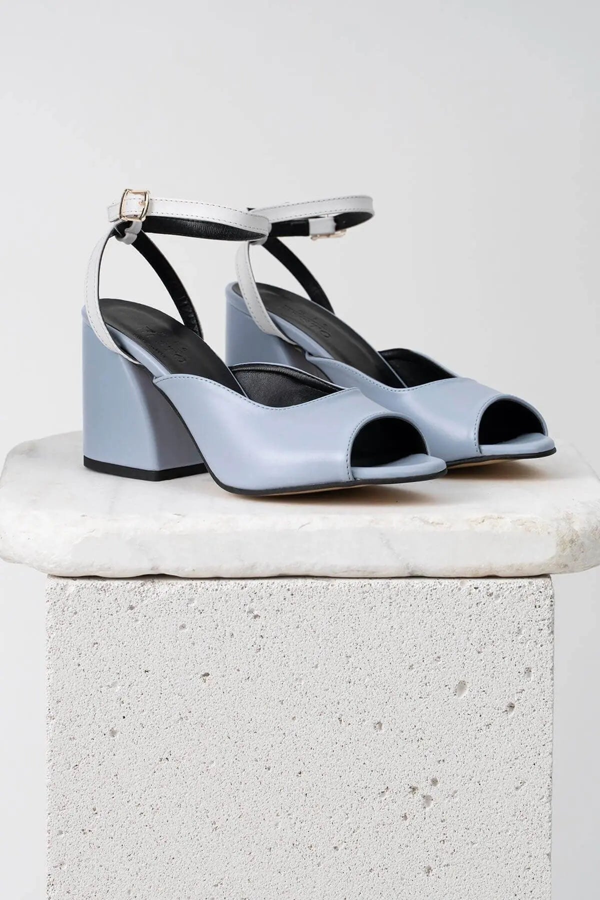 Blue bridal wedding shoes product view 2 | ForeverSolesBride