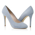 ForeverSoles Blue Custom Made Heels for women, elegant wedding and party shoes