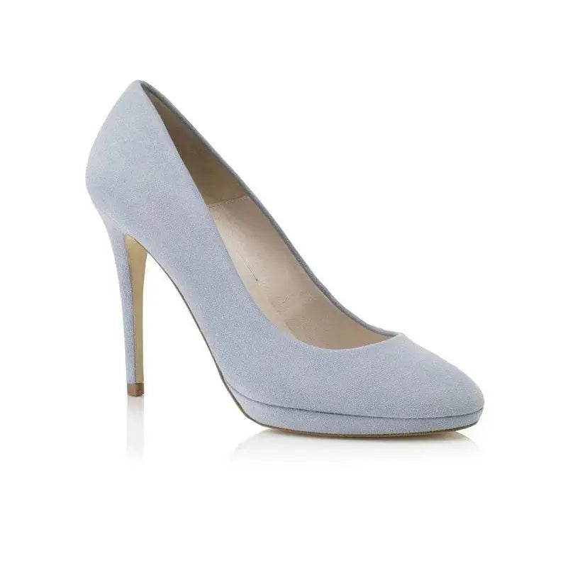 Green Velvet Block Heel wedding shoes product view 4 | ForeverSolesBride