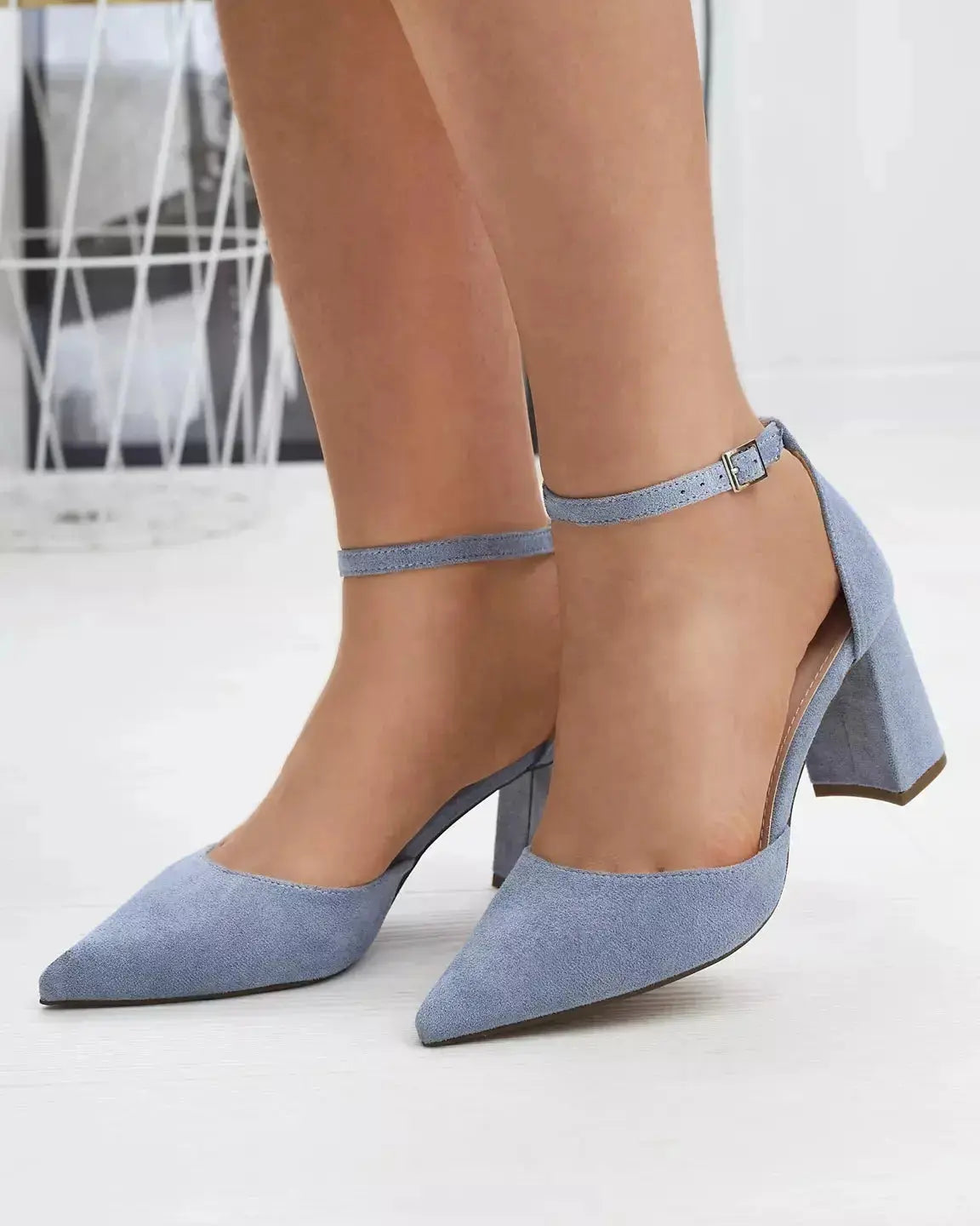 Green Velvet Block Heel wedding shoes hero front view | ForeverSolesBride