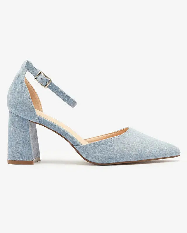 Green Velvet Block Heel wedding shoes product view 3 | ForeverSolesBride