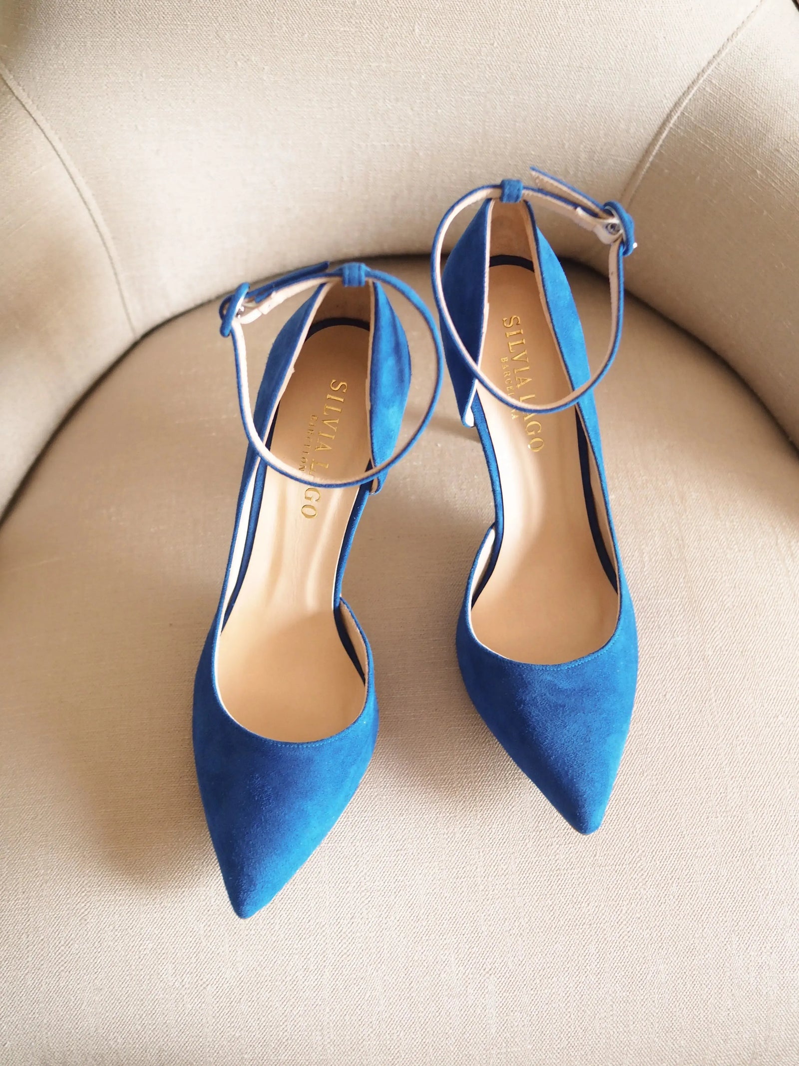 Green Velvet Block Heel wedding shoes product view 6 | ForeverSolesBride