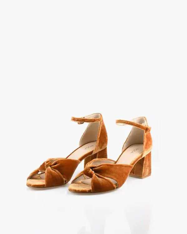 ForeverSoles Cocktail Sandal In Velvet for women, elegant wedding and party shoes