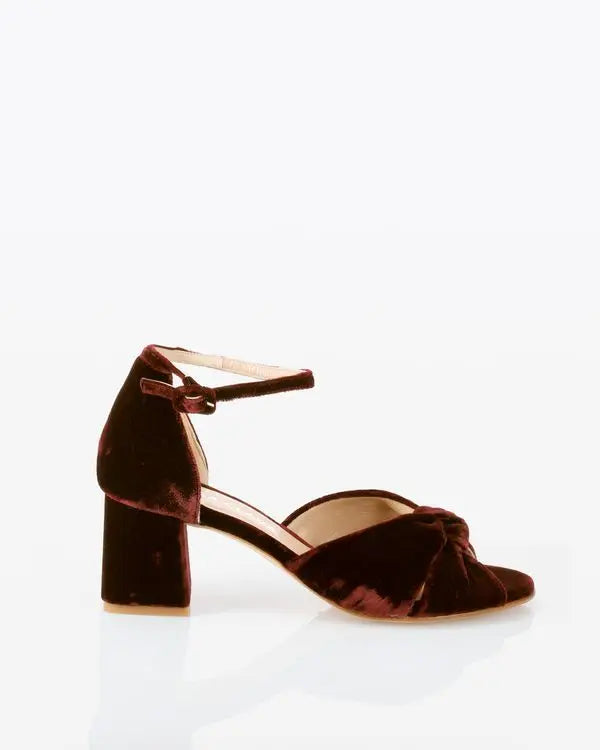 ForeverSoles Cocktail Sandal In Velvet for women, elegant wedding and party shoes