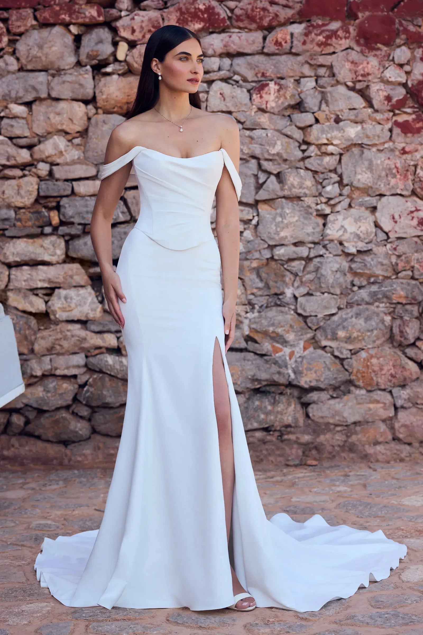 Danica wedding dress hero front view | ForeverSolesBride