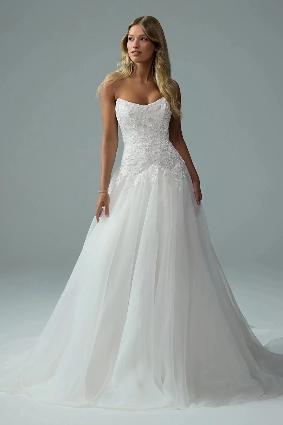 Dax wedding dress hero front view | ForeverSolesBride