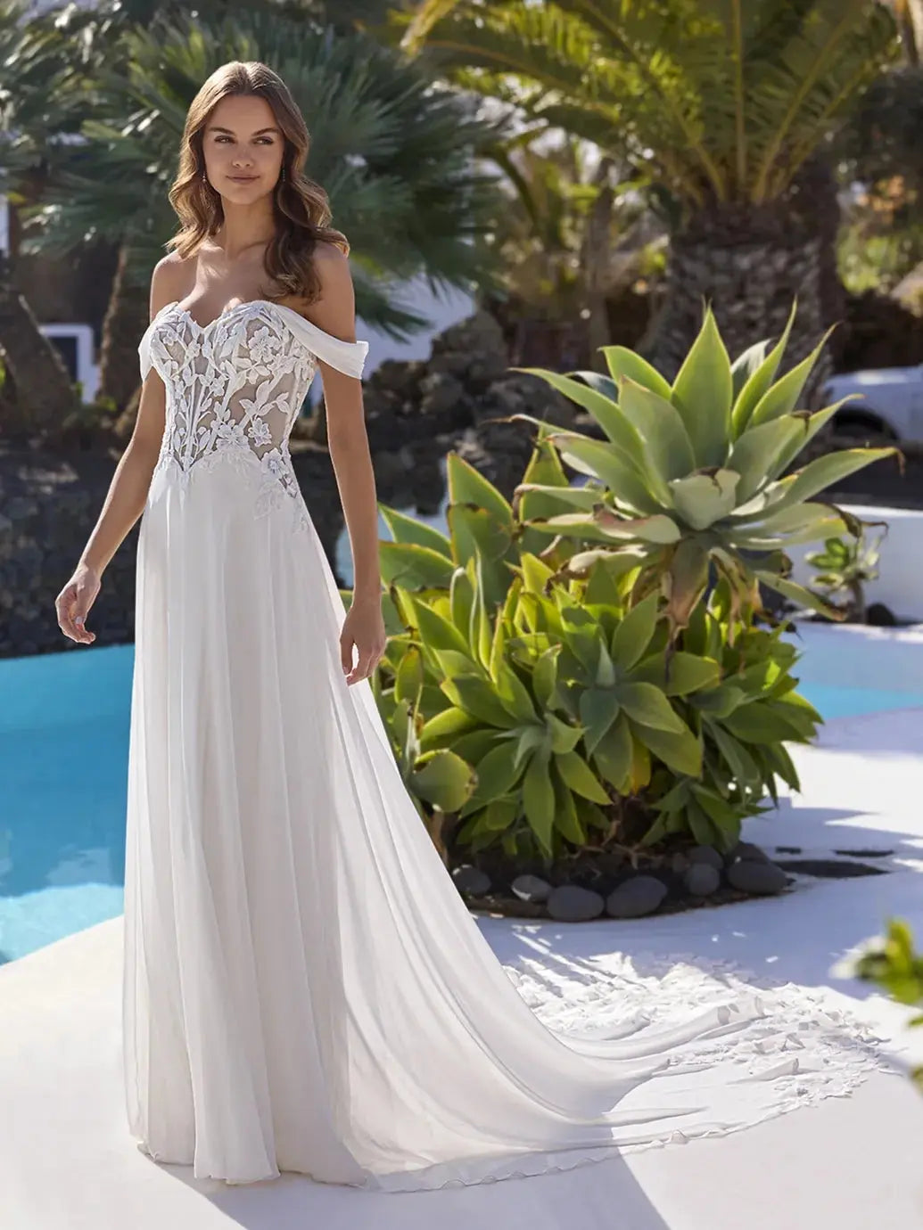Elsa wedding dress hero front view | ForeverSolesBride