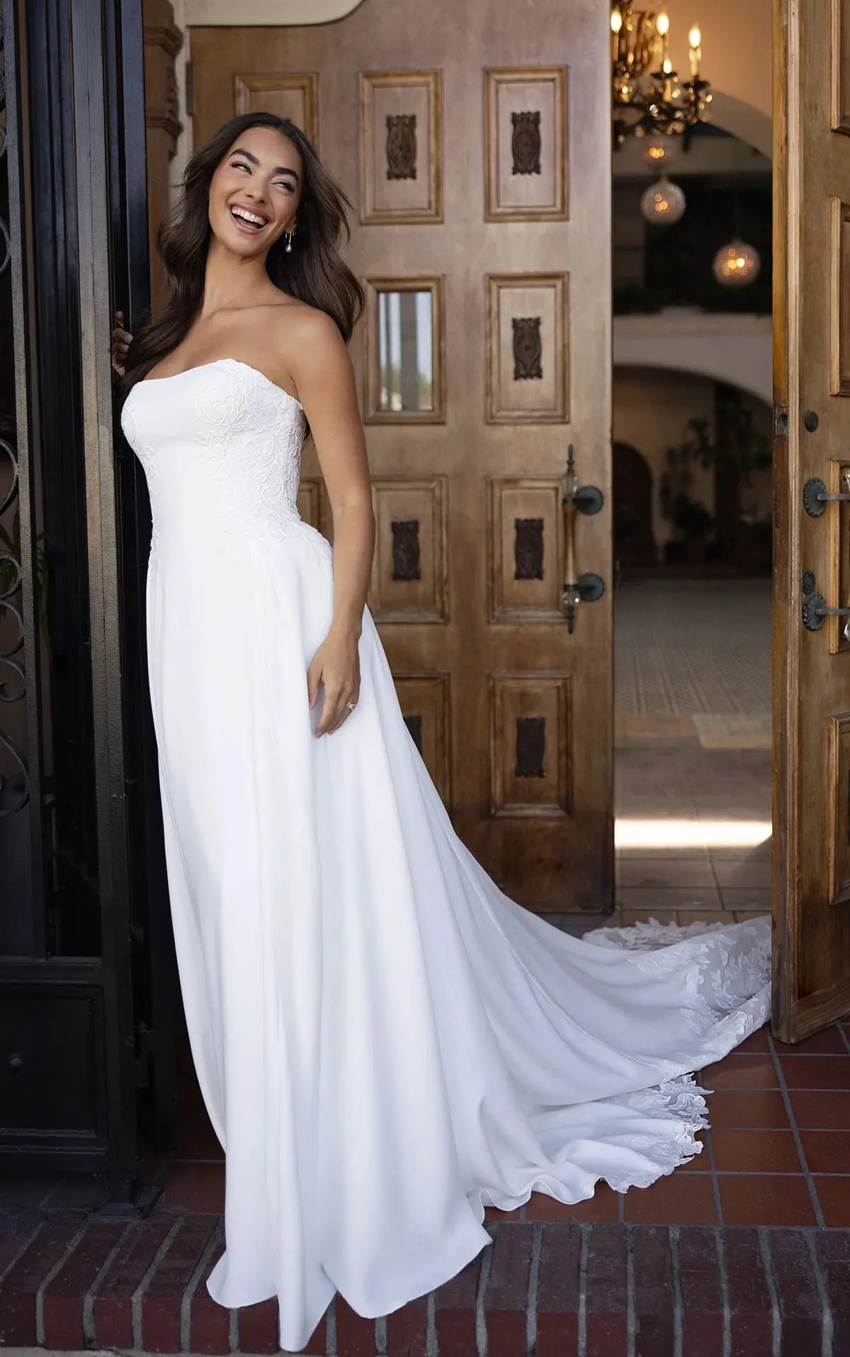Emilia wedding dress hero front view | ForeverSolesBride
