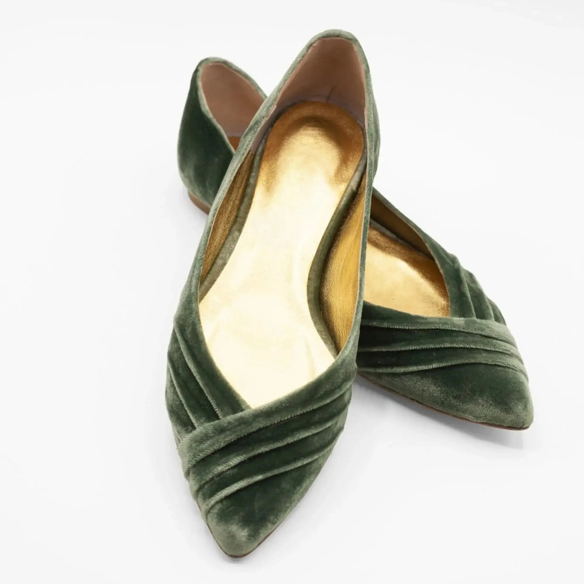 ForeverSoles Green Flat Shoes, Wedding Flat for women, elegant wedding and party shoes