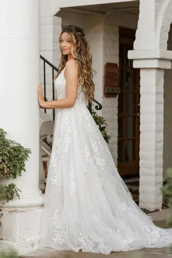 Hattie wedding dress back view | ForeverSolesBride