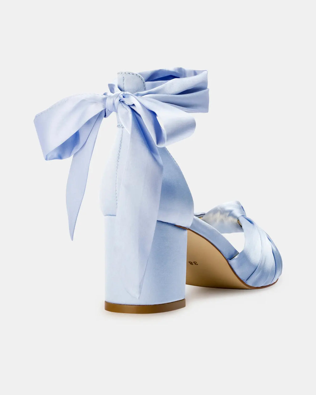 ForeverSoles Honey - Blue Satin Low for women, elegant wedding and party shoes