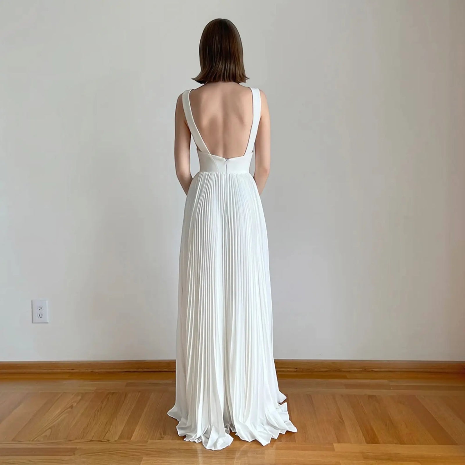 Elara Silk A-Line wedding dress product view 2 | ForeverSolesBride