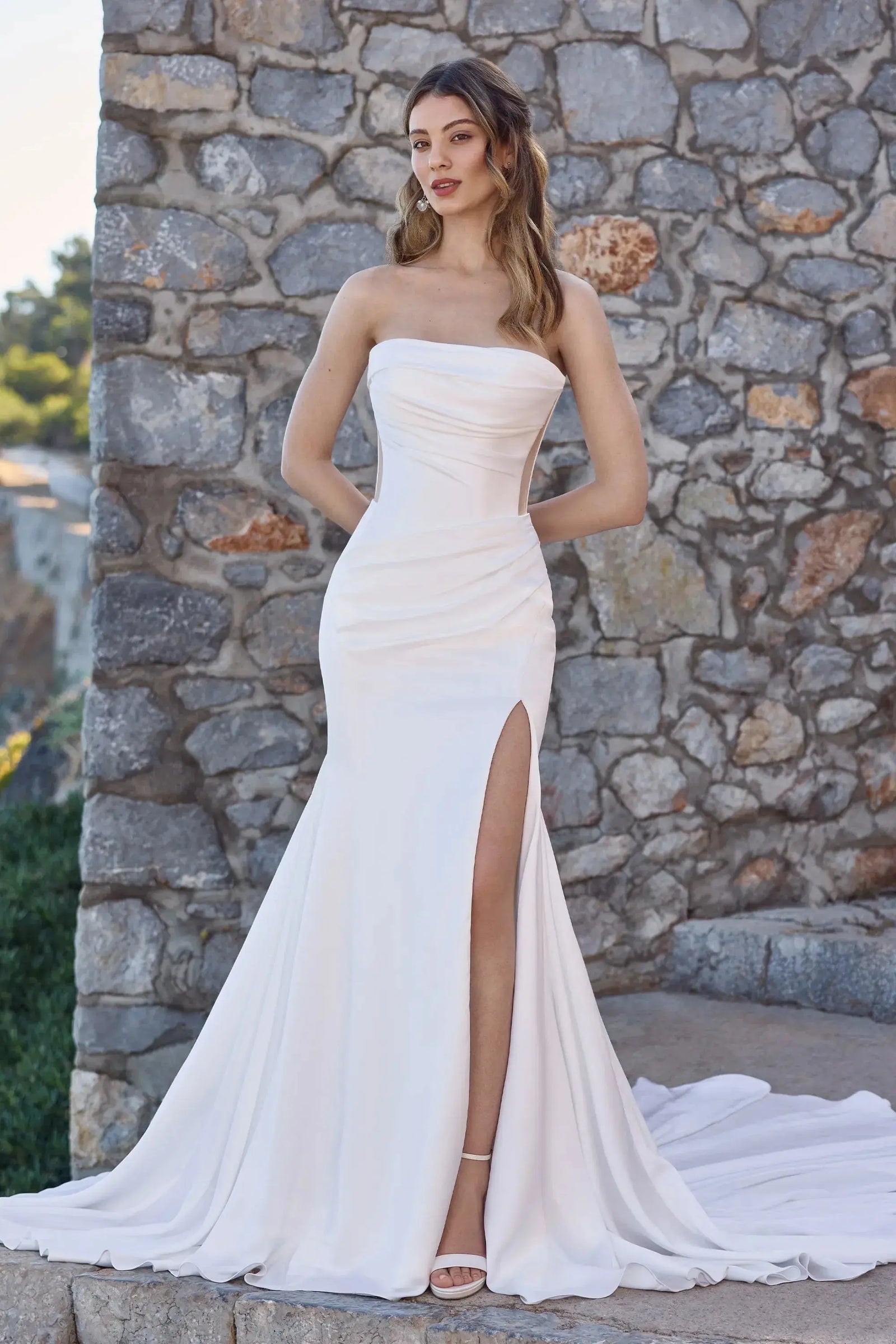 Joslyn wedding dress hero front view | ForeverSolesBride