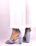 ForeverSoles Mi̇Na Blue for women, elegant wedding and party shoes