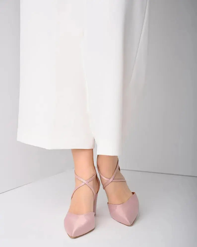 Navy bridal wedding shoes product view 2 | ForeverSolesBride