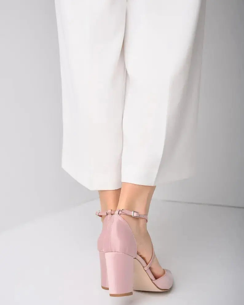 Navy bridal wedding shoes product view 3 | ForeverSolesBride