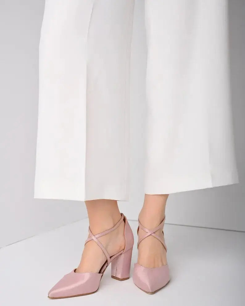Navy bridal wedding shoes product view 4 | ForeverSolesBride